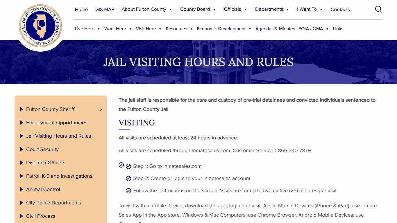 Jail Visiting Hours and Rules - Fulton County